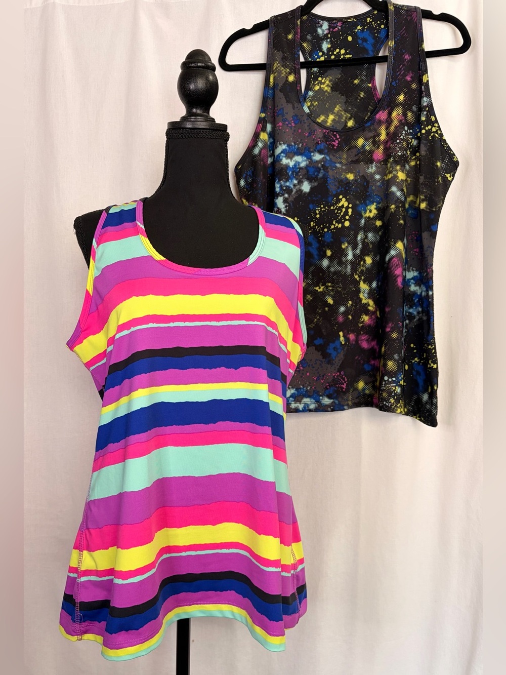 Lukka XL Tank Top Bundle Racerback Athletic Celestial & Striped, No Size Tags!